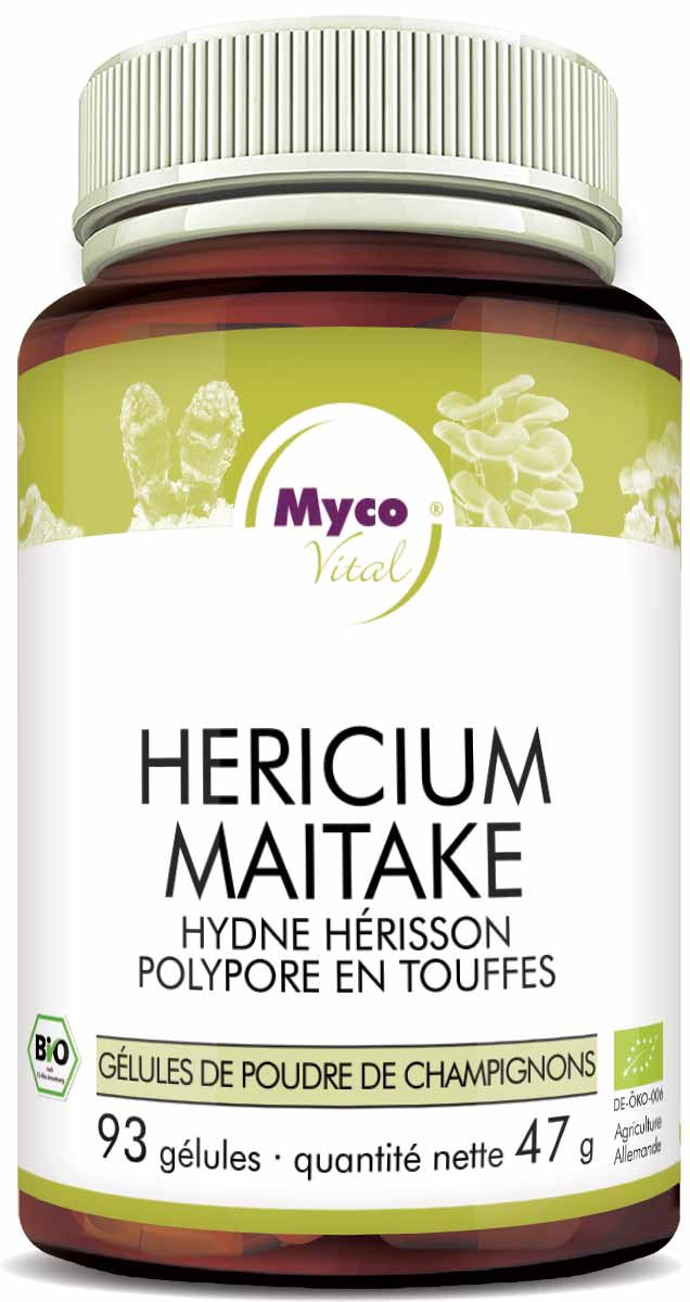 Hericium-Maitake Capsules de poudre de champignons biologiques (mélange 331)