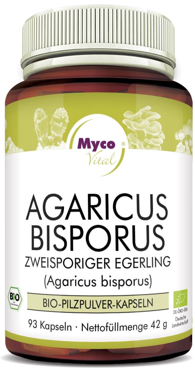 Agaricus Bisporus  Bio-Vitalpilzpulver-Kapseln