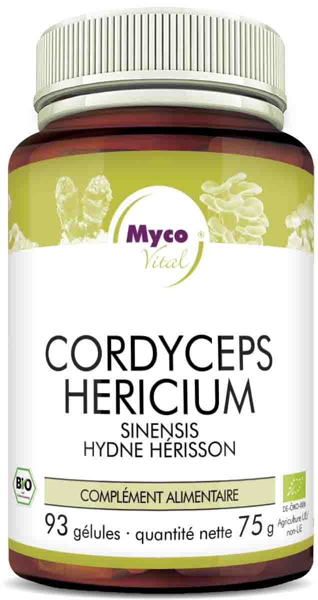 Cordyceps-Hericium Capsules de poudre de champignons biologiques (mélange 358)