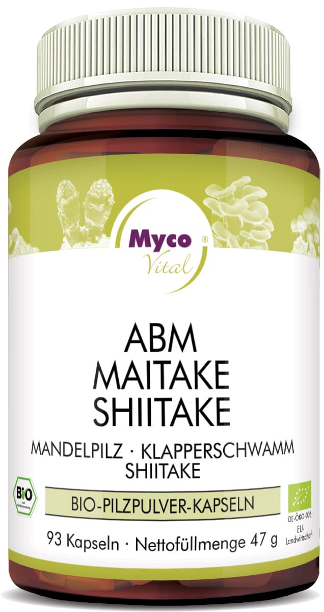 ABM-MAITAKE-SHIITAKE Bio-Pilzpulver-Kapseln (Mischung 312)