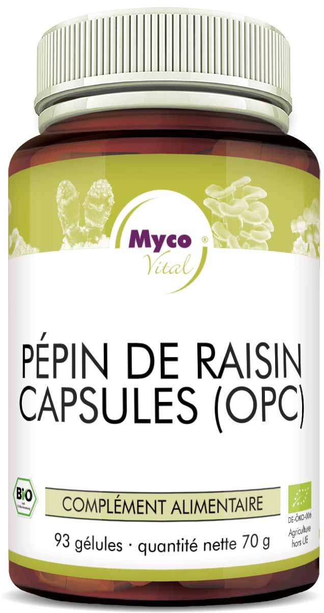 CAPSULES DE PÉPINS DE RAISINS BIOLOGIQUES (OPC)