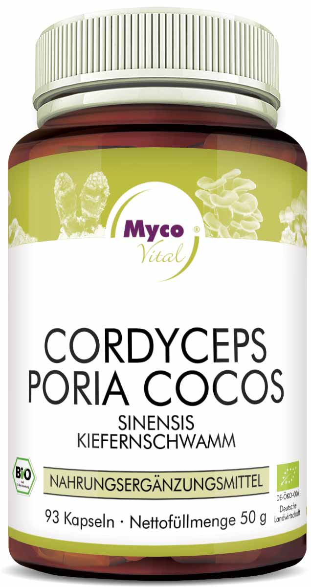 Cordyceps-Poria Cocos Organic mushroom powder capsules (blend 323)