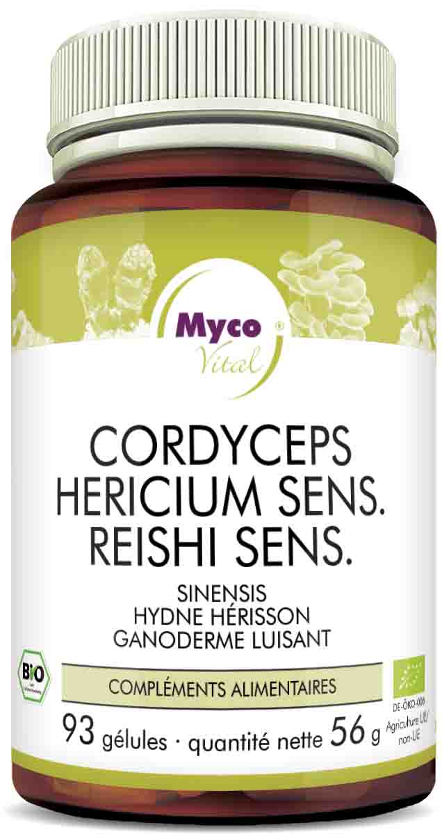 Bio Cordyceps, Hericium-Sens. &amp; Reishi-Sensitive gélules (mélange 367)
