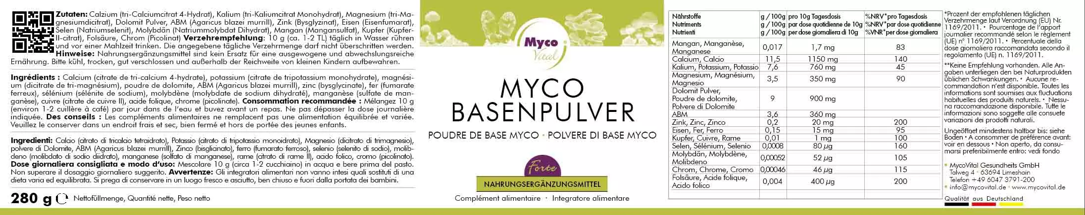 Myco Base Polvo Forte 280 g