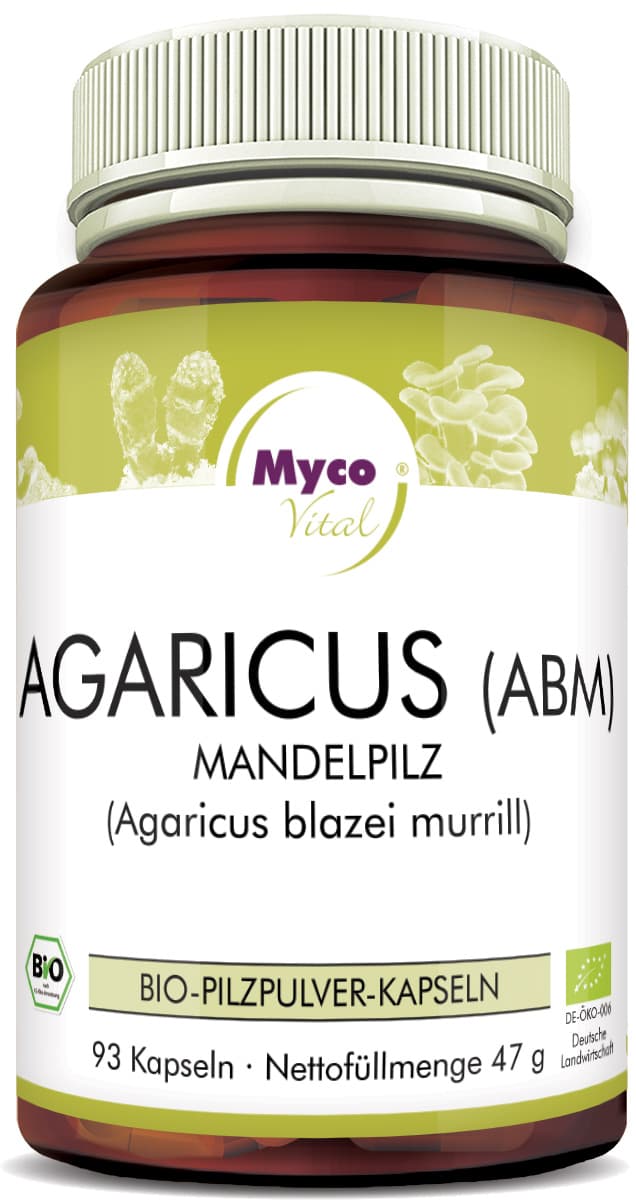AGARICUS BLAZEI MURRILL (ABM) Bio-Vitalpilzpulver-Kapseln